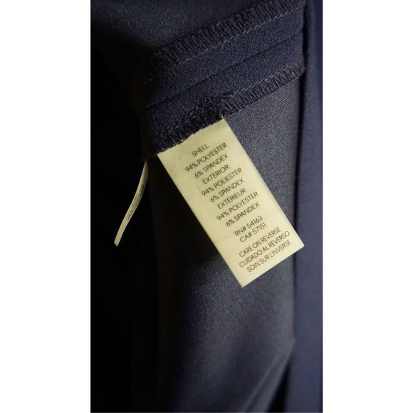 Calvin Klein Women's Sheath Navy Dress Sz 6 Button Short Sleeve Pockets - Picture 6 of 7